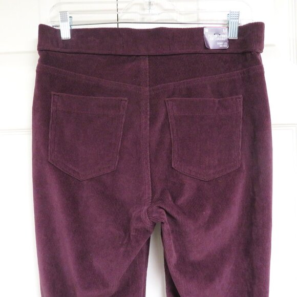 Gloria Vanderbilt Corduroy Leggings XS Burgundy Solid - Picture 4 of 4